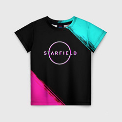 Футболка детская Starfield neon, цвет: 3D-принт