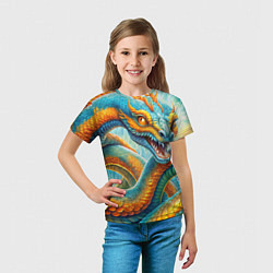 Футболка детская Большая мифологическая змея, цвет: 3D-принт — фото 2