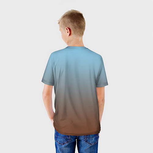 Детская футболка Текстура градиент / 3D-принт – фото 4