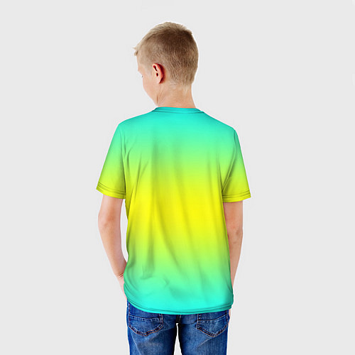 Детская футболка Кислотный градиент / 3D-принт – фото 4