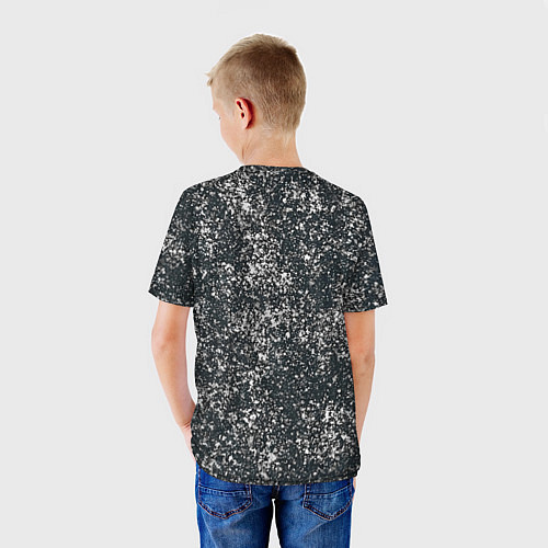 Детская футболка Тёмный серо-зелёный текстура напыление / 3D-принт – фото 4