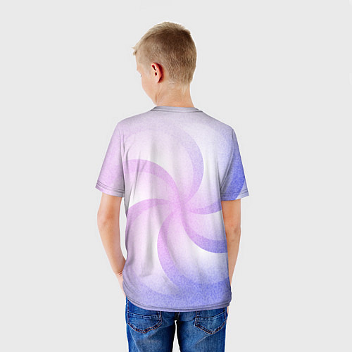 Детская футболка Пикселизация градиента с вертушкой / 3D-принт – фото 4