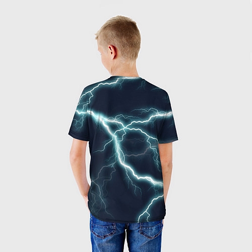 Детская футболка Джиян - Грозовые волны / 3D-принт – фото 4