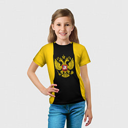 Футболка детская Имперская Россия краски герб, цвет: 3D-принт — фото 2