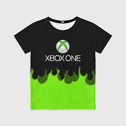 Детская футболка Xbox green fire