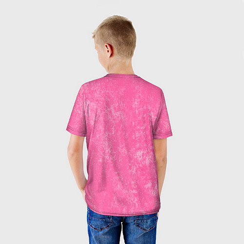 Детская футболка Pink bleached splashes / 3D-принт – фото 4