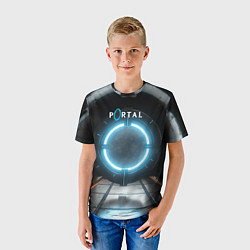 Футболка детская Portal logo game, цвет: 3D-принт — фото 2