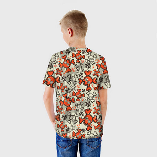 Детская футболка Череп с костями узор / 3D-принт – фото 4