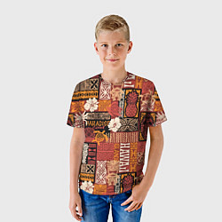 Футболка детская Гавайские острова - райский уголок, цвет: 3D-принт — фото 2