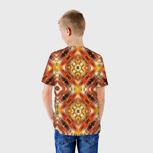 Детская футболка Ромбовидный орнамент / 3D-принт – фото 4