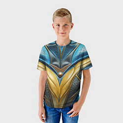 Футболка детская Объемная футуристичная объемная текстура из кожи, цвет: 3D-принт — фото 2