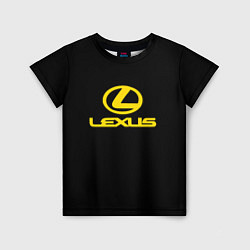 Детская футболка Lexus yellow logo