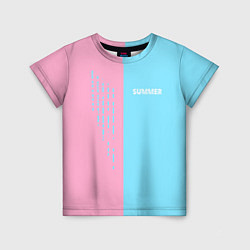 Детская футболка Summer-pink and blue