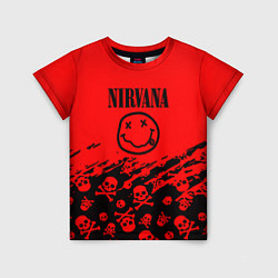 Детская футболка Nirvana rock skull