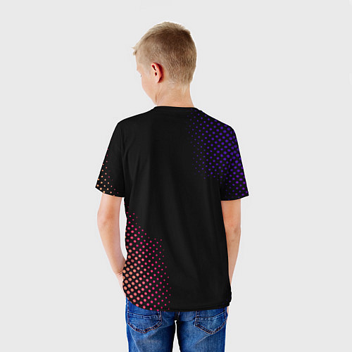 Детская футболка Valheim logo pattern / 3D-принт – фото 4