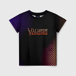 Детская футболка Valheim logo pattern