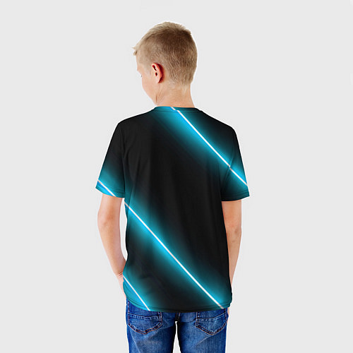 Детская футболка Hoffenheim неоновые лампы / 3D-принт – фото 4