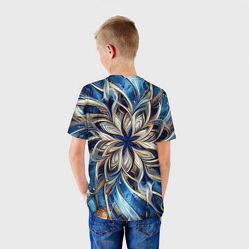 Детская футболка Джинса и цветочный орнамент - нейросеть / 3D-принт – фото 4