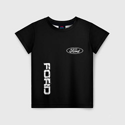 Детская футболка Ford logo white steel