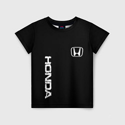 Детская футболка Honda white logo auto