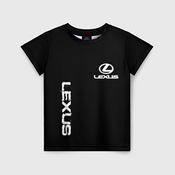 Детская футболка Lexus white logo auto