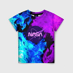 Детская футболка NASA neon flame