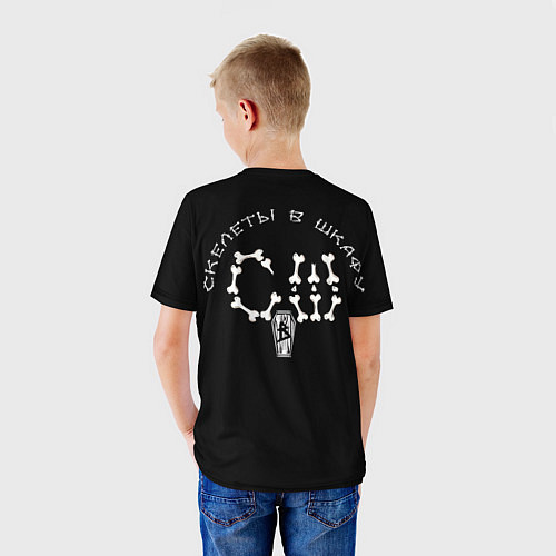 Детская футболка Расчленинград - Скелеты в шкафу / 3D-принт – фото 4