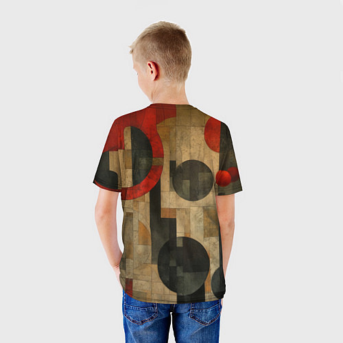 Детская футболка Мужское лицо в перспективе / 3D-принт – фото 4