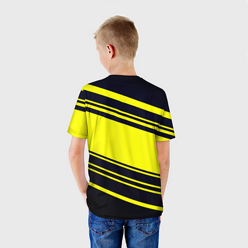 Детская футболка Borussia sport geometry / 3D-принт – фото 4
