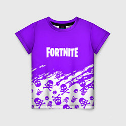 Детская футболка Fortnite skull pattern