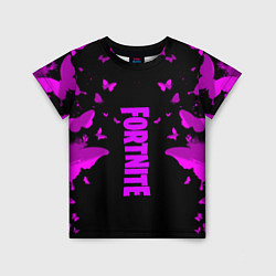 Детская футболка Fortnite buterfly neon