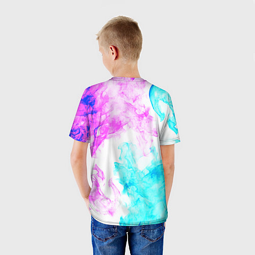 Детская футболка Ведьмак неоновый дым / 3D-принт – фото 4