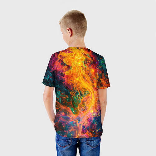 Детская футболка Огненный монах / 3D-принт – фото 4