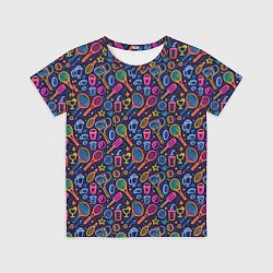 Детская футболка Яркий неоновый принт спортивный