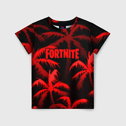 Детская футболка Fortnite tropic red