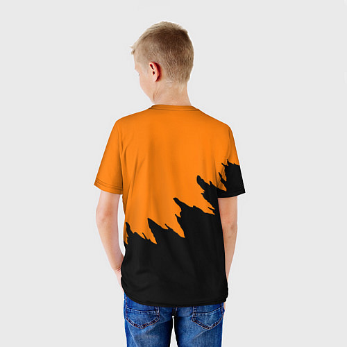 Детская футболка Half life чёрно оранжевый / 3D-принт – фото 4