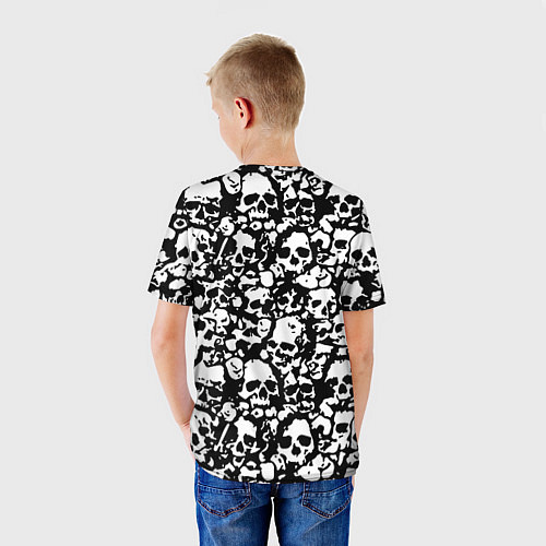 Детская футболка Rainbow six pattern skull / 3D-принт – фото 4