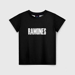 Детская футболка Ramones white logo