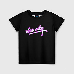 Футболка детская Vice city logo neon, цвет: 3D-принт