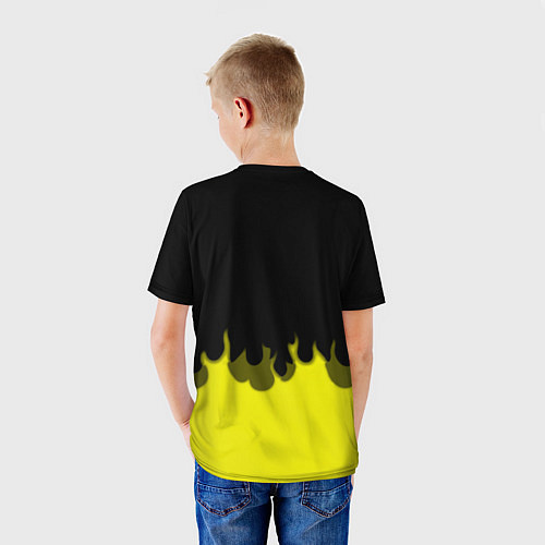 Детская футболка Borussia fire fc / 3D-принт – фото 4