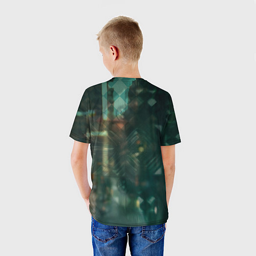 Детская футболка Рыжая девушка с неоновыми татуировками / 3D-принт – фото 4