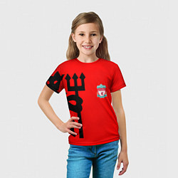 Футболка детская Liverpool fc sport steel, цвет: 3D-принт — фото 2