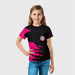 Футболка детская Бавария Мюнхен краски, цвет: 3D-принт — фото 2