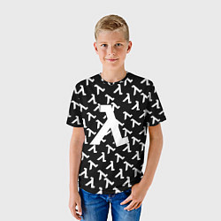 Футболка детская Half liife logo pattern, цвет: 3D-принт — фото 2