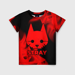 Футболка детская Stray - red gradient, цвет: 3D-принт