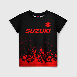 Детская футболка Suzuki - red gradient посередине