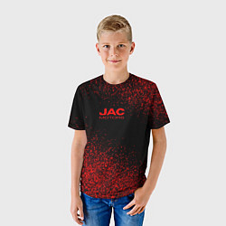 Футболка детская Jac motors чёрно-красный, цвет: 3D-принт — фото 2