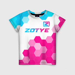 Детская футболка Zotye neon gradient style посередине