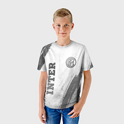 Футболка детская Inter - white gradient вертикально, цвет: 3D-принт — фото 2