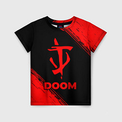 Футболка детская Doom - red gradient, цвет: 3D-принт